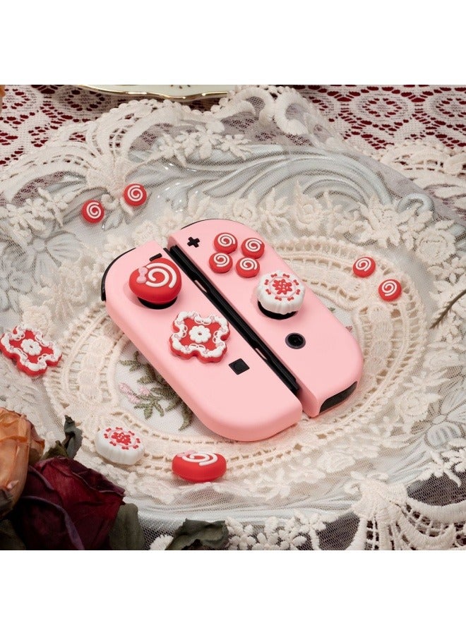 General Switch joystick cap cross button sticker cranberry sweetheart NS handle silicone joystick cover  - Image 3