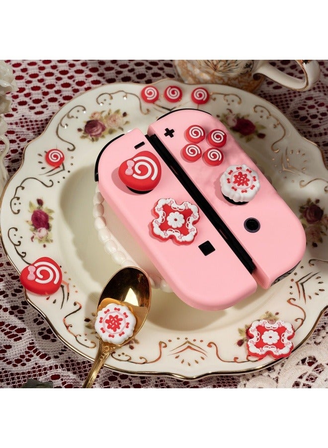 General Switch joystick cap cross button sticker cranberry sweetheart NS handle silicone joystick cover  - Image 4