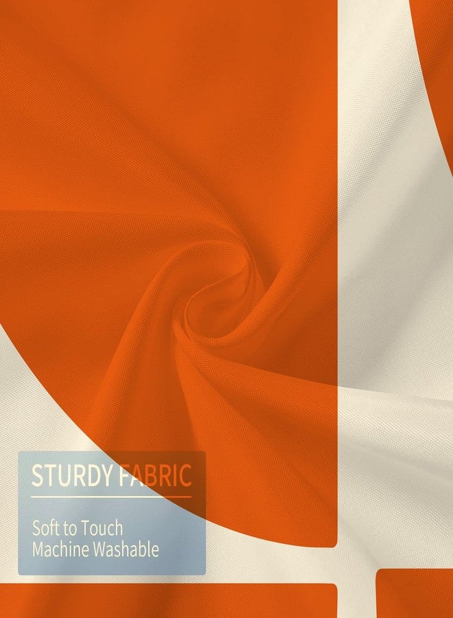 De-Mediocre Orange Mid Century Shower Curtain Sets Boho,Modern Abstract Geometric Art Bath Curtain for Bathroom,Waterproof Fabric Polyester Curtain with 12 Hooks, 72 x 72 Inches - Image 4