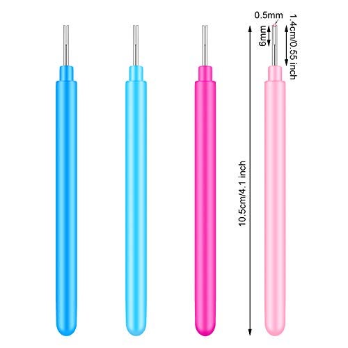 WILLBOND 24 Pieces Paper Quilling Tools Rolling Curling Quilling Needle Pen DIY Card Making Paper Pen for Art Craft Handmade Tools, 4 Colors - Image 2