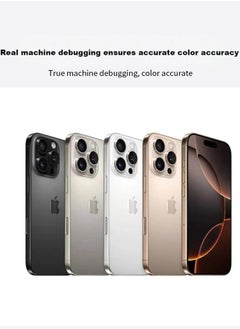 Generic For iPhone 16 Pro/iPhone 16 Pro Max Camera Lens Protector 9H Tempered Glass Camera Cover Screen Metal Ring Case Friendly Scratch Resistant Easy to Install Bling Tempered Glass Cover Camera Screen Protector with Metal Ring Protector, Case Lens for iPhone 16 Pro / iPhone 16 Pro Max.  Real machine debugging accurate color accuracy - Natural Titanium  - Image 3