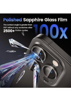 Generic For iPhone 16 Pro/iPhone 16 Pro Max Camera Lens Protector 9H Tempered Glass Camera Cover Screen Metal Ring Case Friendly Scratch Resistant Easy to Install Bling Tempered Glass Cover Camera Screen Protector with Metal Ring Protector, Case Lens for iPhone 16 Pro / iPhone 16 Pro Max.  Real machine debugging accurate color accuracy - Natural Titanium  - Image 5