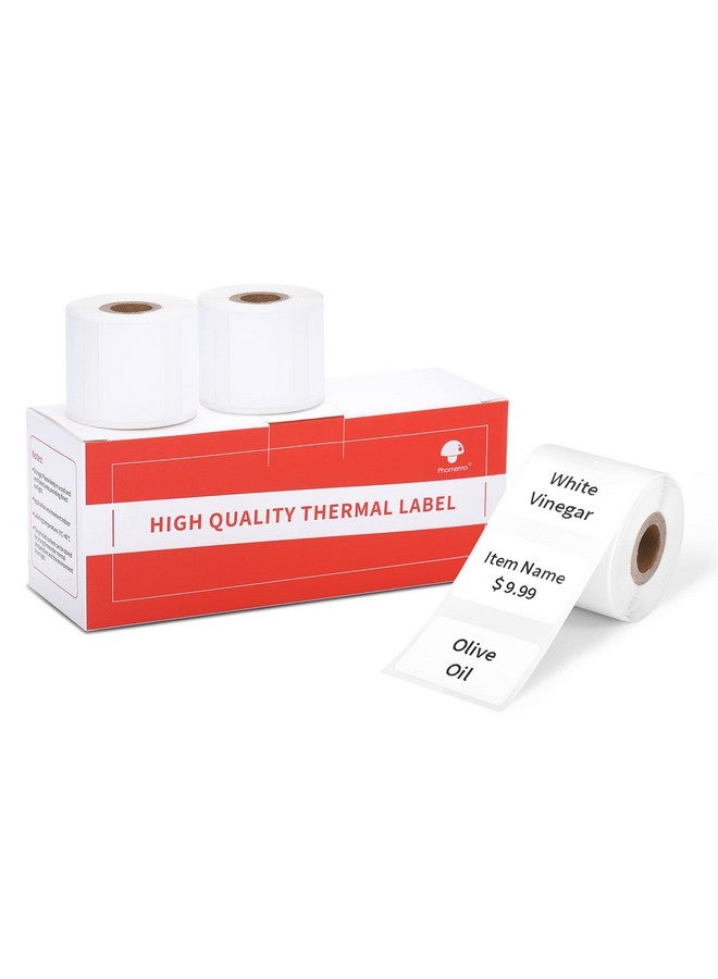 phomemo [3*320 Pcs] Original Labels For M110/M220/M221, 1.18'' X 0.79''(30 X 20Mm), Square, White, 320 Labels/Roll, 3 Rolls, Multi-Purpose Self-Adhesive Thermal Labels, Also Made For Phomemo M120/M200 - Image 1
