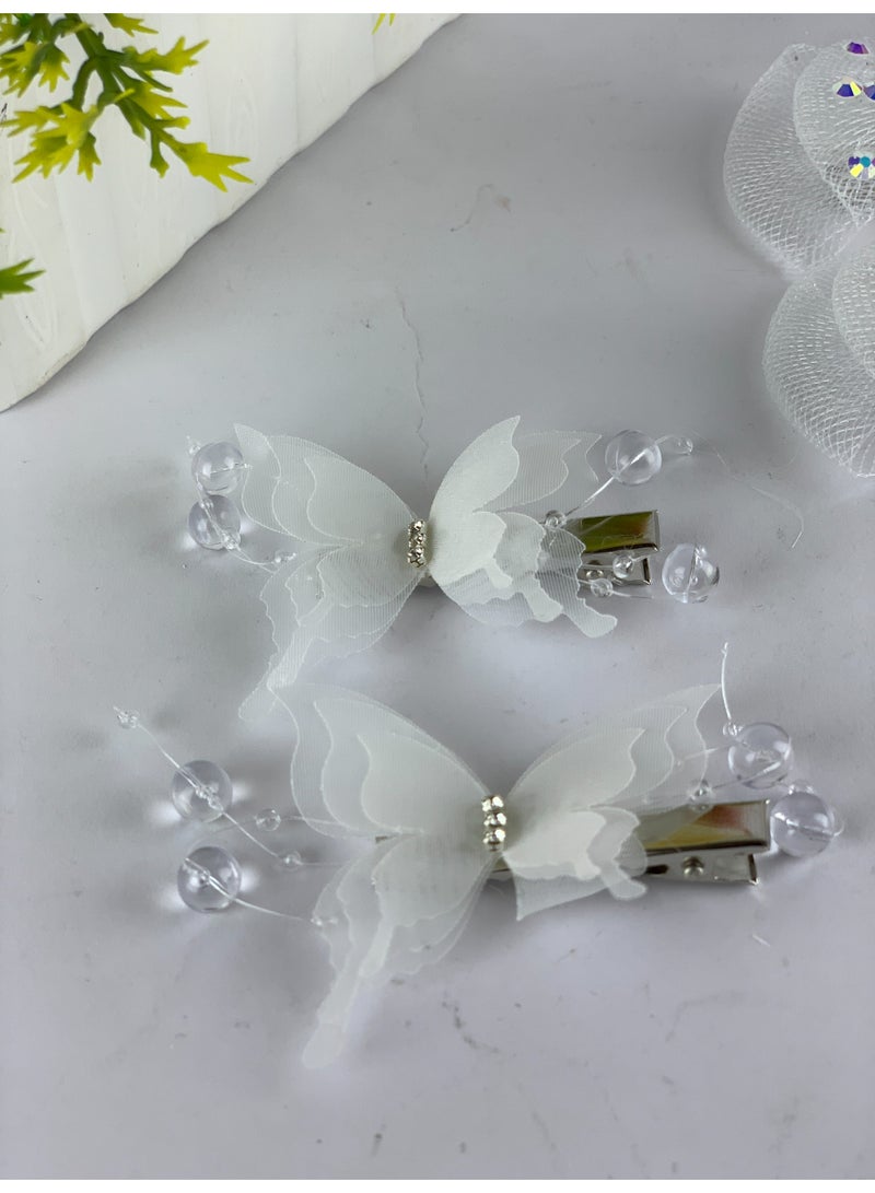 Girls Hair Clips Set (Bows & Butterflies) – 4 Pieces, Elegant Design & High Quality - Image 5