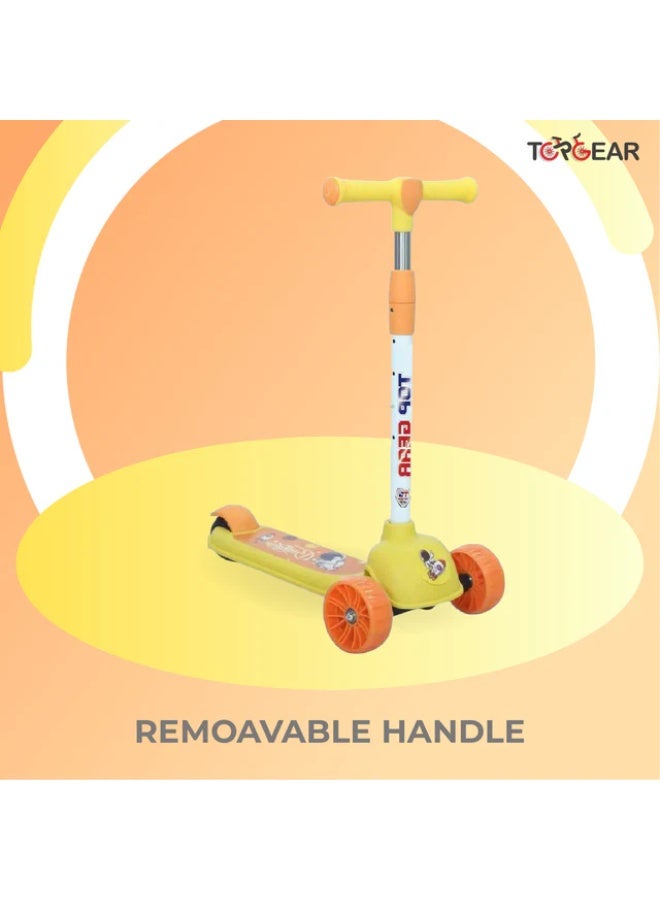 توب جير Kids 3-Wheel Scooter with Flashing LED Wheels & Adjustable Height (Ages 2-4) - Image 3