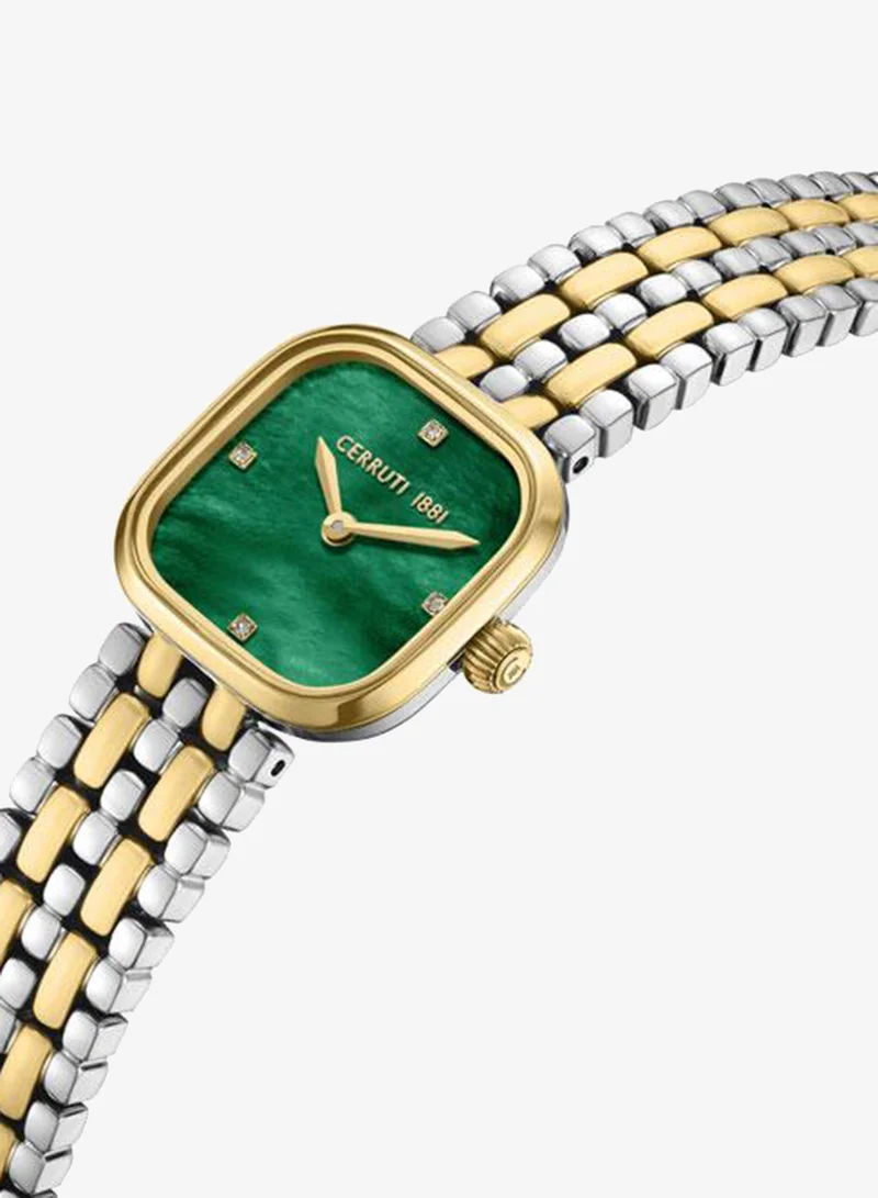 CERRUTI 1881 Casena 26mm Green Mother-of-pearl Dial Quartz Analog Watch For Women