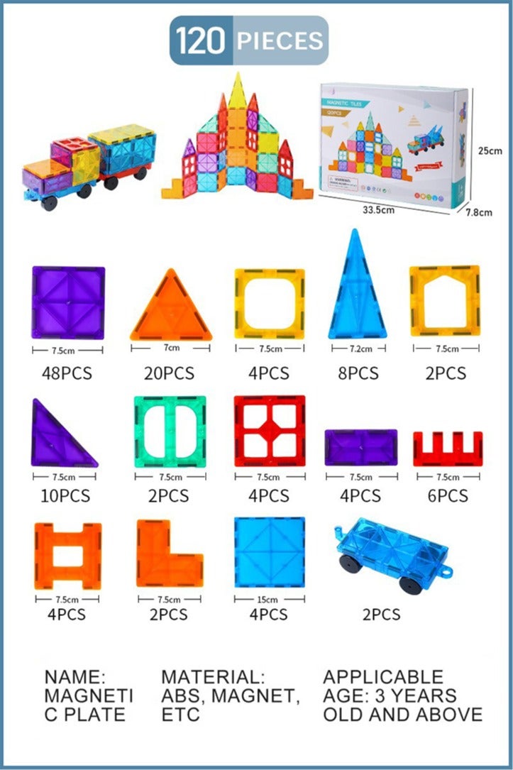 حياة الكثبان ألعاب مغناطيسية للأطفال، مكعبات بناء مغناطيسية كبيرة وعالية الجودة، ألعاب بناء تعليمية شفافة للأطفال بعمر 3 سنوات - Image 2