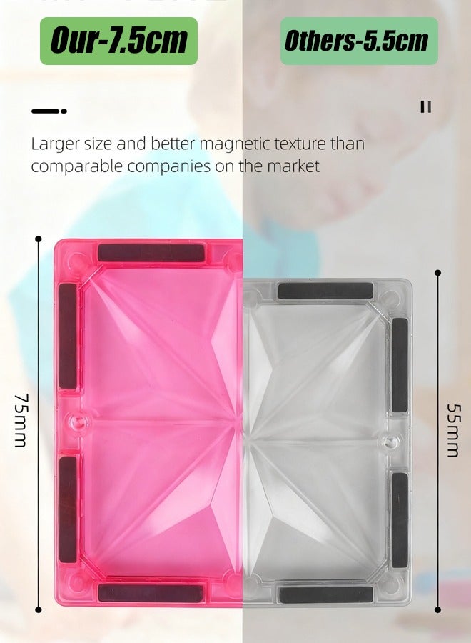 حياة الكثبان ألعاب مغناطيسية للأطفال، مكعبات بناء مغناطيسية كبيرة وعالية الجودة، ألعاب بناء تعليمية شفافة للأطفال بعمر 3 سنوات - Image 3