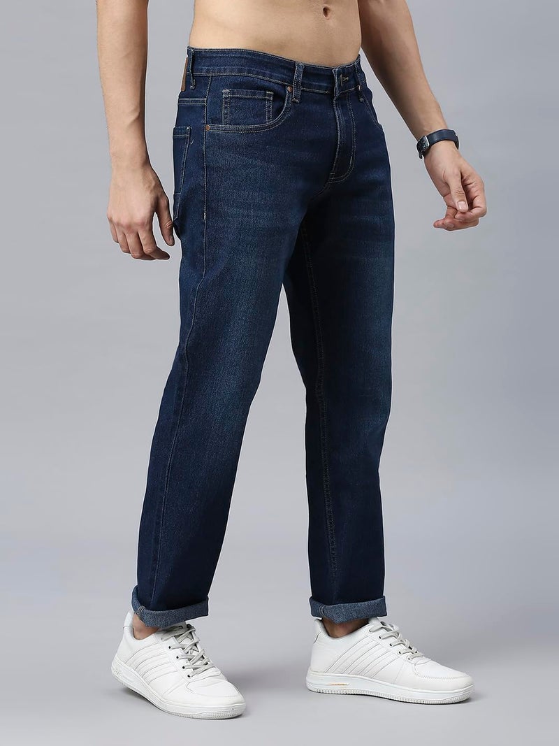 Thomas Scott Men's Mid-Rise Regular Fit Stretchable Jeans (TSJ012_Blue, 36) - Image 3