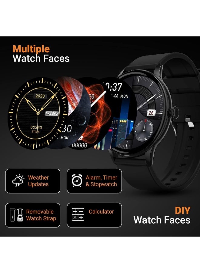 Fire-Boltt Renewed - Fire-Boltt Terra AMOLED Always ON 390*390 Pixel Full Touch Screen, Spo2 & Heart Rate Monitoring Smartwatch with Custom Widget Shortcuts - Black - Image 5