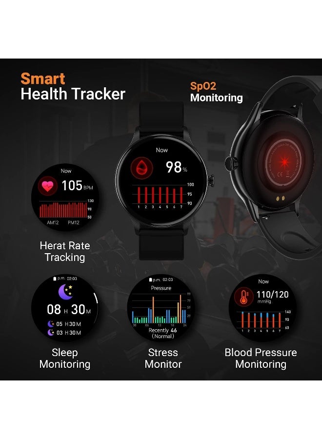 Fire-Boltt Renewed - Fire-Boltt Terra AMOLED Always ON 390*390 Pixel Full Touch Screen, Spo2 & Heart Rate Monitoring Smartwatch with Custom Widget Shortcuts - Black - Image 4