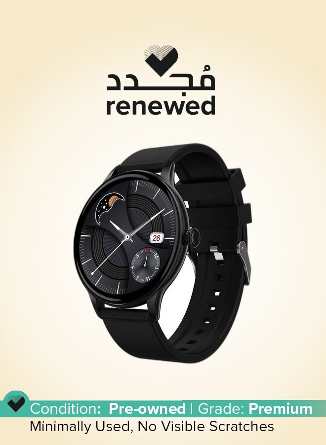 Fire-Boltt Renewed - Fire-Boltt Terra AMOLED Always ON 390*390 Pixel Full Touch Screen, Spo2 & Heart Rate Monitoring Smartwatch with Custom Widget Shortcuts - Black - Image 1