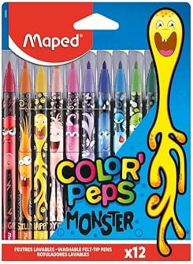 Maped Maped Color Peps Monster Felt Tips (Pack of 12) 