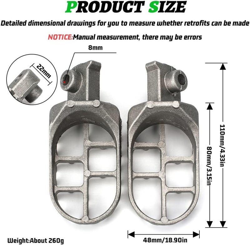 XINGWU Aluminium Dirt Bike Footpegs - Image 2