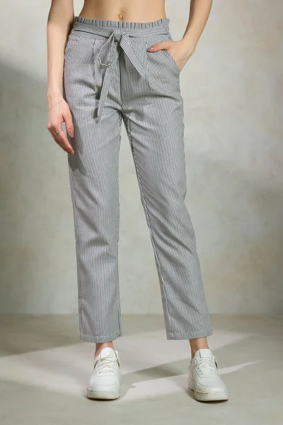 Virgio Cotton Paperbag Brunchwear Waist Tie Up Trouser for Women