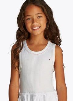 TOMMY HILFIGER Kids Combi Midi Dress  - Image 3