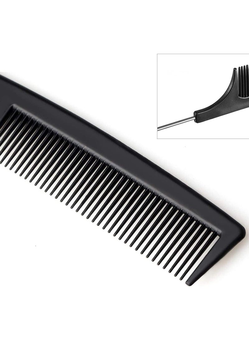 DubaiGallery - 1PC Professional 8.9 Inch Tail Comb Rattail Comb Stainless Steel Pintail Anti Static And Heat Resistant Teasing Comb Lightweight Tail Comb For All Hair Types - Image 1