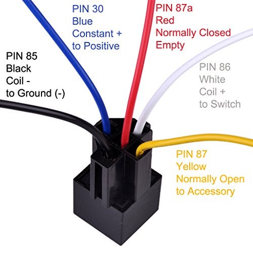 Ulincos Auto Relay U1914 with 14AWG Wire Harness, 12V DC 30/40A SPDT 5-Pin (Pack of 2) - Image 4