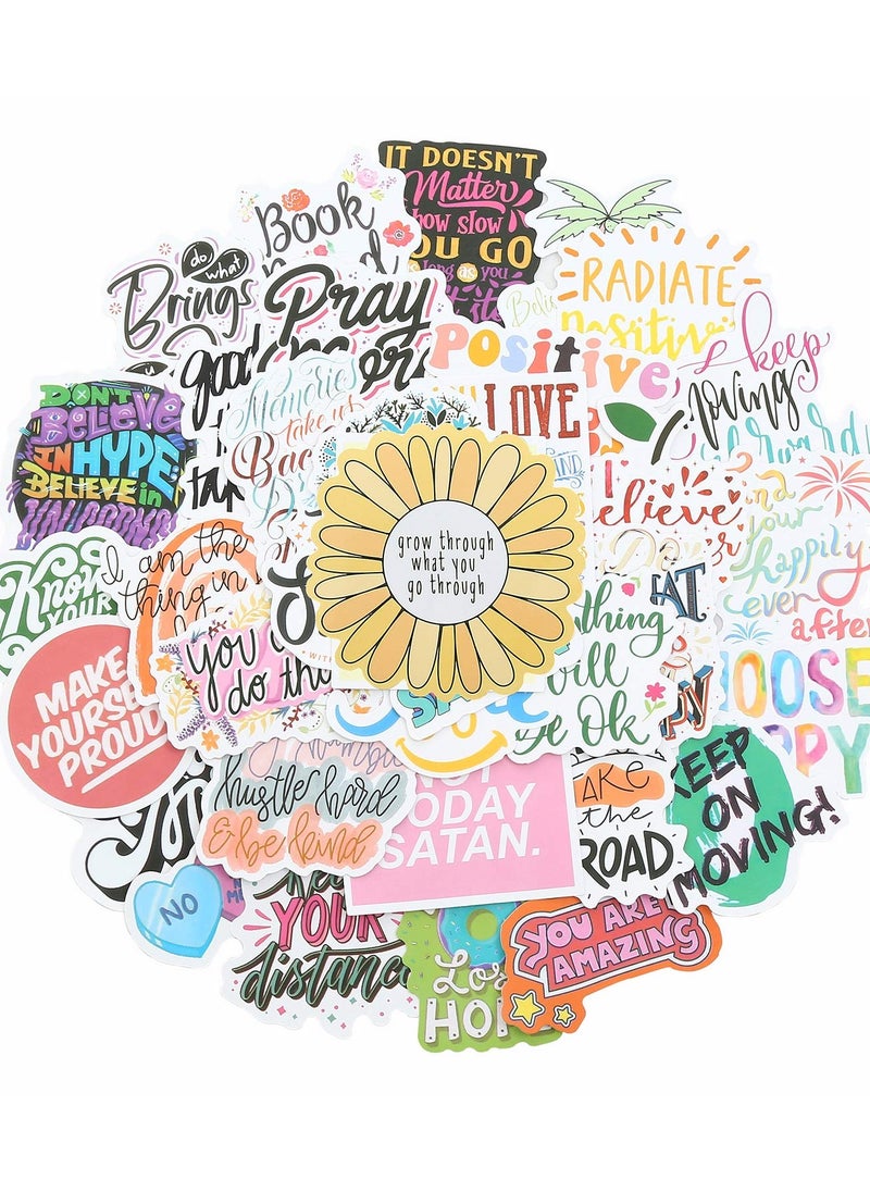 200Pcs Waterproof Motivational Quote Stickers - Durable Vinyl for Hydroflasks, Laptops, Phones - Ideal for Women, Kids, Students, Teachers & Employees!  - Image 3