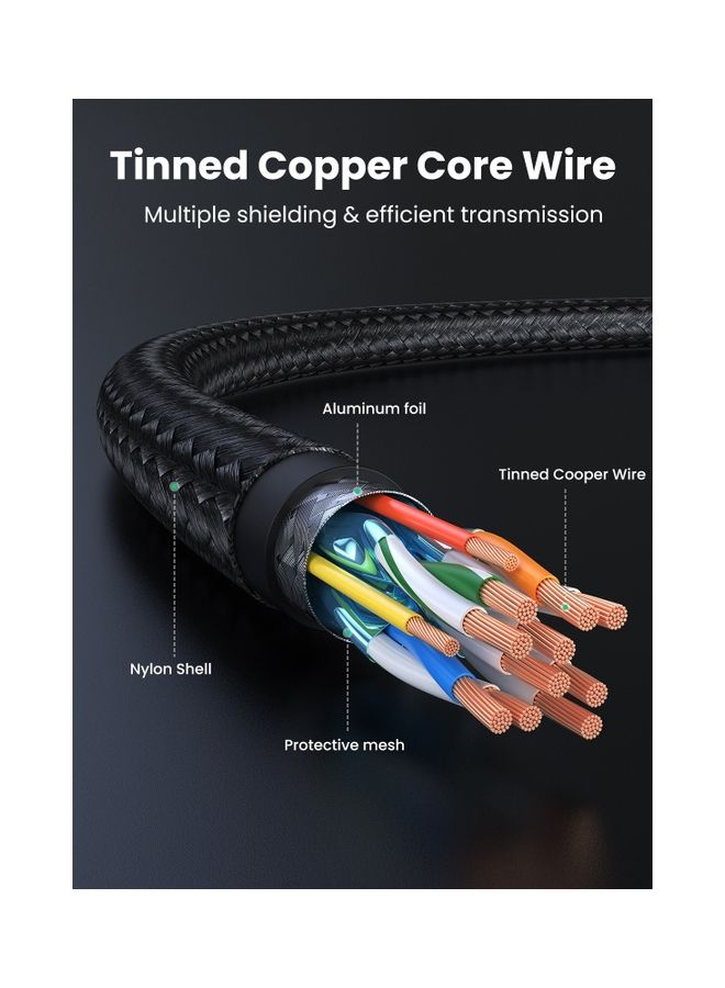 يو جرين كابل HDMI بسرعة عالية تبلغ 18 جيجابت في الثانية وتردد 60 هرتز بسلك بمنفذ HDMI 2.0 مع إيثرنت ويدعم تقنية HDR وجودة 4K ووظيفة ARC للفيديو لجهاز ماك بوك برو إصدار 2021 وبلايستيشن 5 وبلايستيشن 4 وإكس بوكس وجهاز سويتش والتليفزيون بصيغة بلو-راي والكمبيوتر واللابتوب - Image 4