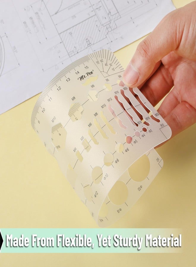 Mr. Pen- Geometric Drawing Template, Hexagon & Circles, Plastic Template Plastic, Shape Stencils for Drawing - Image 3
