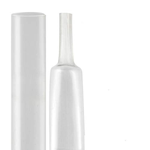 XHF UL Listed 1/2 inch 3:1 Waterproof Clear Heat Shrink Tubing Marine Grade Wire Cable Adhesive Lined Tube Insulation Seal Against Moisture Corrosion and Air Leakage, 4 Ft - Image 1