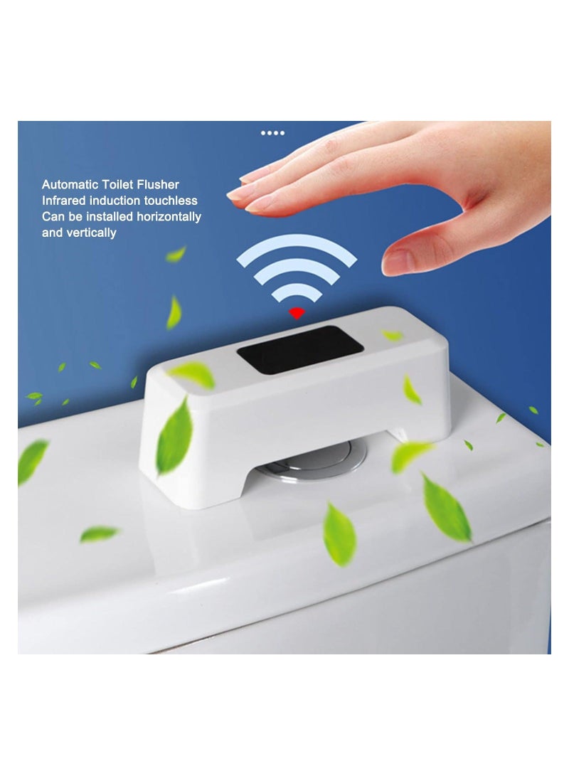 Touchless Toilet Flush Kit, Automatic Toilet Flusher, Rechargeable Infrared Sensor, USB Charging with 2000mAh Battery, IPX5 Waterproof Automatic Flusher for Toilets for Home and Public Use  - Image 2