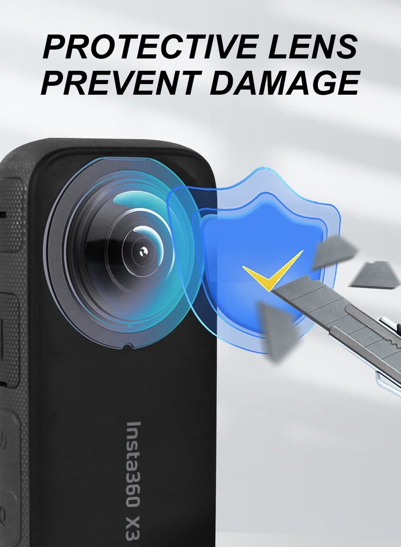 أو أوزون واقي عدسة متوافق مع Insta360 X3 جراب واقٍ عالي الدقة مضاد للخدش لملحقات الكاميرات البانورامية ONE X3 - Image 2
