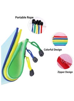 SYOSI 10PCS Plastic Wallets A4 Zip Wallets Ziplock Bags Plastic Mesh Document File Folder A4 Zipper Bag Zip Locked Bags A4 Zip Lock Mesh Document Files Wallet  - Image 4