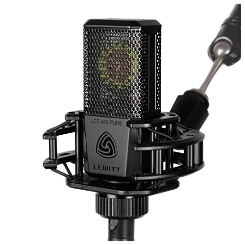 Lewitt LCT 440 Pure Single-Pattern 1" XLR Unidirectional Large Diaphragm Studio Condenser Microphone (Black) - Image 1