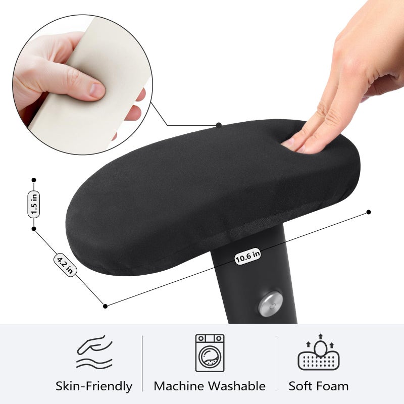 Virelis Office Chair Arm Covers with Soft Sponge Padding & Armrest Organizer, Removable & Washable Arm Rest Cover with Chair Pockets â€“ Comfortable, Durable Covers for Office and Desk Chairs - Image 3