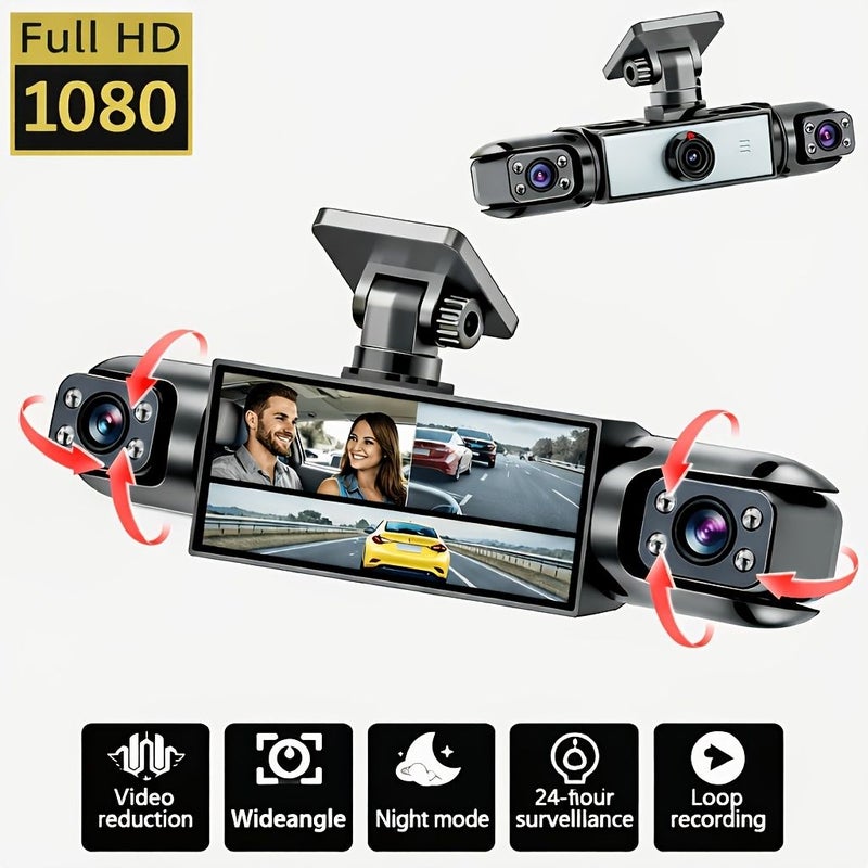 كاميرا Dashboard رباعية الاتجاهات بدقة 1080P عالية الوضوح 360 درجة مع رؤية أمامية وخلفية ويسارية ويمينية ورؤية ليلية - Image 5
