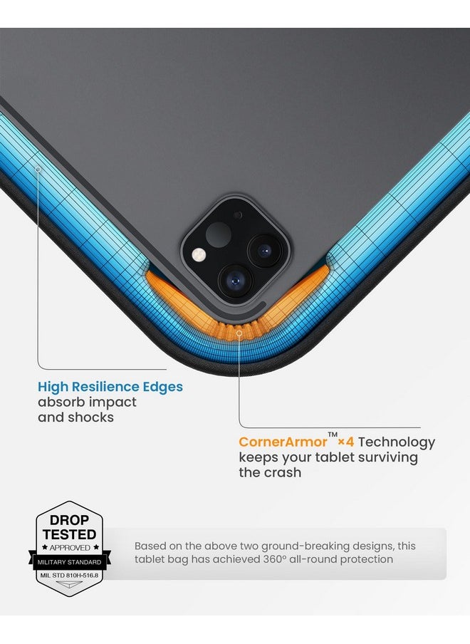 توم توك - جراب حماية 360 من tomtoc لجهاز iPad Pro مقاس 11 بوصة (M4)، وiPad Air مقاس 11 بوصة (M2) 2024، وiPad Pro مقاس 11 بوصة (الجيل الرابع/الثالث/الثاني/الأول) مع لوحة مفاتيح سحرية/حافظة لوحة مفاتيح ذكية، وحافظة iPad مقاومة للماء - Image 1