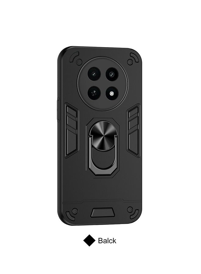 ملحقات غطاء حماية Realme 12x 5G مع حماية عدسة الكاميرا، غطاء خلفي مضاد للخدش والصدمات وبصمات الأصابع مع حامل حلقي مغناطيسي للسيارة 360 درجة - Image 2