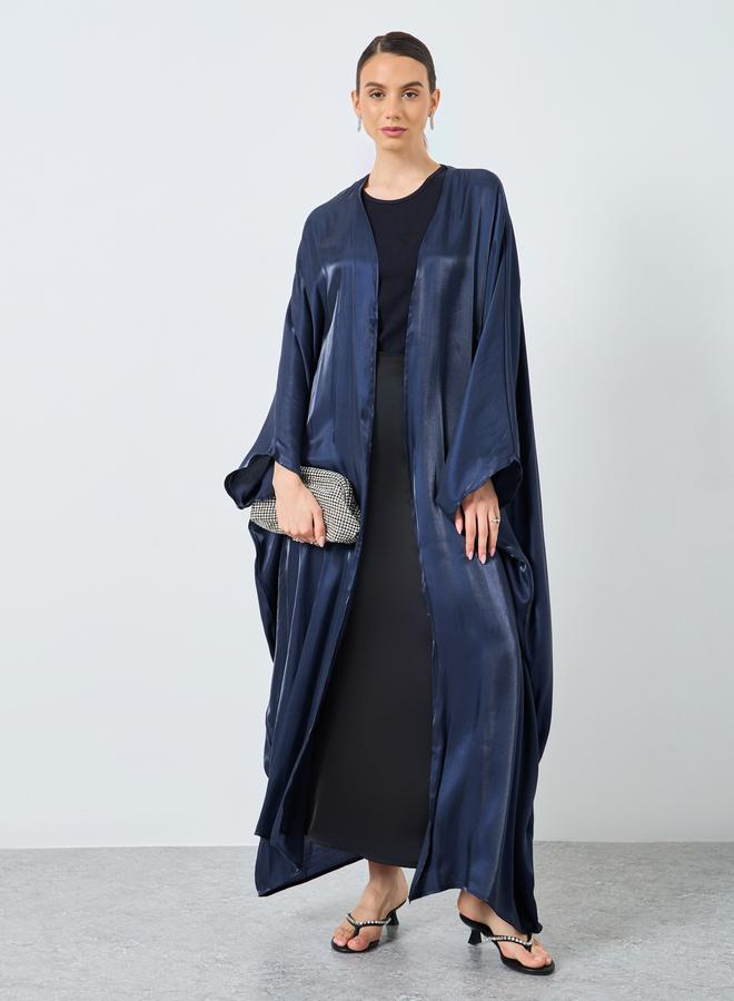 تايك تو عباية مفتوحة بأكمام خفاش معدنية مزدوجة - Image 1