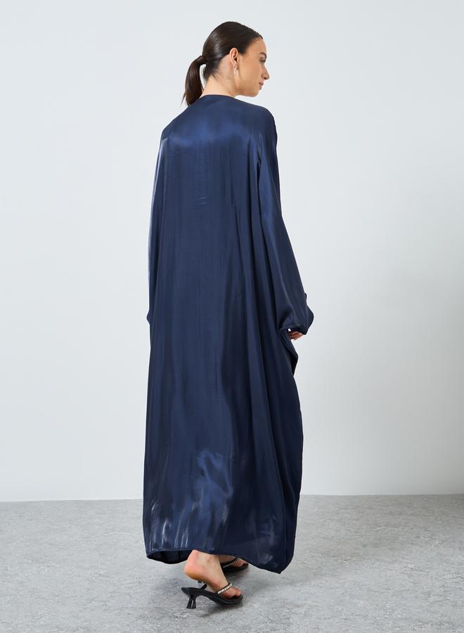 تايك تو عباية مفتوحة بأكمام خفاش معدنية مزدوجة - Image 5