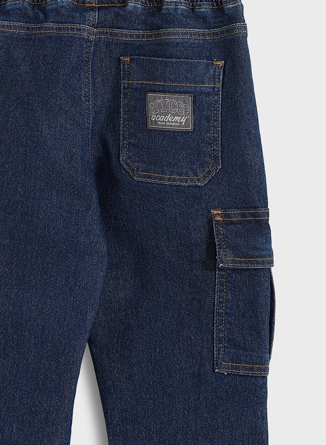 ال سي وايكيكي بنطال جينز أولادي بخصر مطاطي قصّة جوجر - Image 3