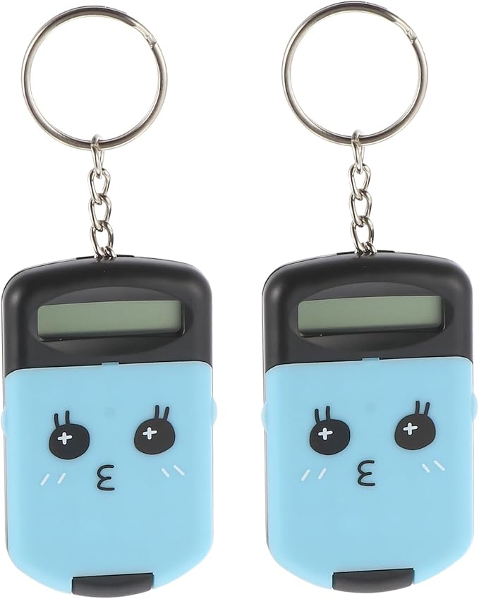 Portable Mini Electronic Calculator Set 2 Pack Black for Students Office Accounting - Image 1