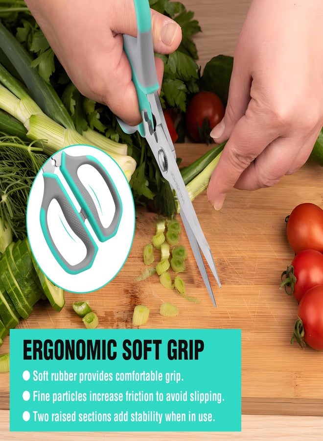 HAUSHOF Kitchen Scissors for Food, Heavy Duty Kitchen Shears, Sharp Stainless Steel Shears with Soft Grip, U-Groove Design, 8-1/4" Food Scissors for Meat, Vegetables, Fine Bones - Image 5
