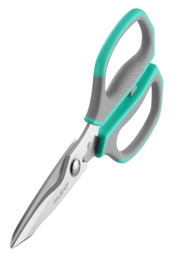 HAUSHOF Kitchen Scissors for Food, Heavy Duty Kitchen Shears, Sharp Stainless Steel Shears with Soft Grip, U-Groove Design, 8-1/4" Food Scissors for Meat, Vegetables, Fine Bones - Image 1