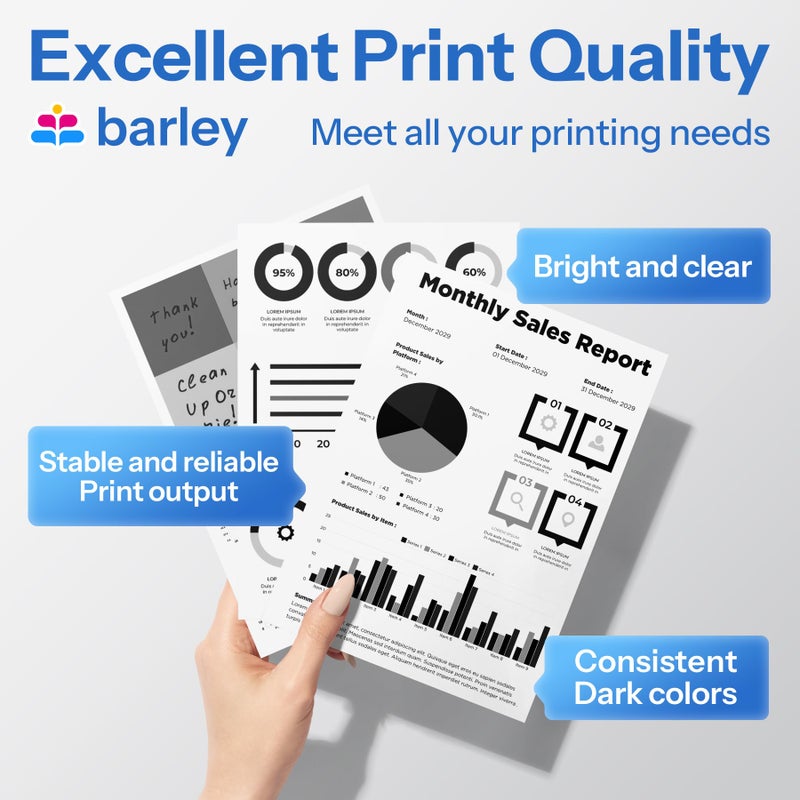 Barley TN-760 TN760 High Yield Black Toner Cartridge Compatible TN 760 Toner Cartridge Replacement for Brother TN760 TN-760 DCP-L2550DW MFC-L2750DW MFC-L2710DW Toner Printer (2-Pack). - Image 4