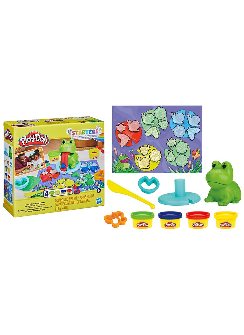 Play-Doh مجموعة الفراشة والألوان للمبتدئين مع سجادة اللعب، حرفة ما قبل المدرسة، لعبة فراشة، 4 ألوان من مركبات النمذجة للأطفال من 3 سنوات  - Image 1