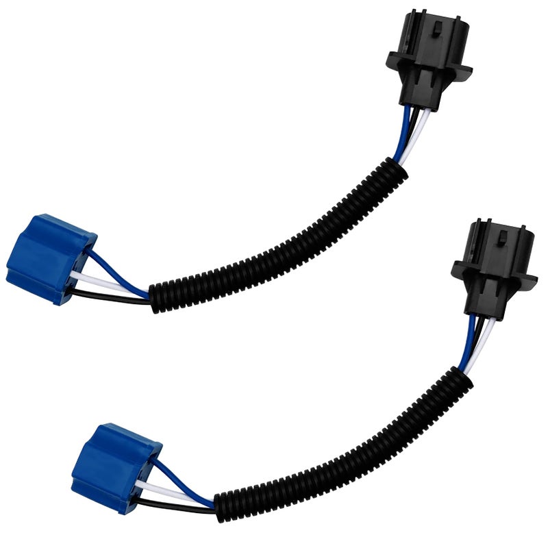NTNEV 2PCS H13 Male to H4 Female Adapter Headlight Adapter Connector Headlight Conversion Cable Kit Compatible with Jeep Wrangler JK JKU 9Inch