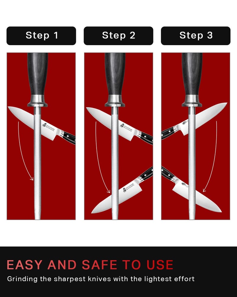 TUO Paring Knife 3.5 inch Fruit Peeling Knife Ultra Sharp Kitchen Chef Knife - German HC Steel Full Tang Pakkawood Handle - BLACK HAWK SERIES with Gift Box - Image 4