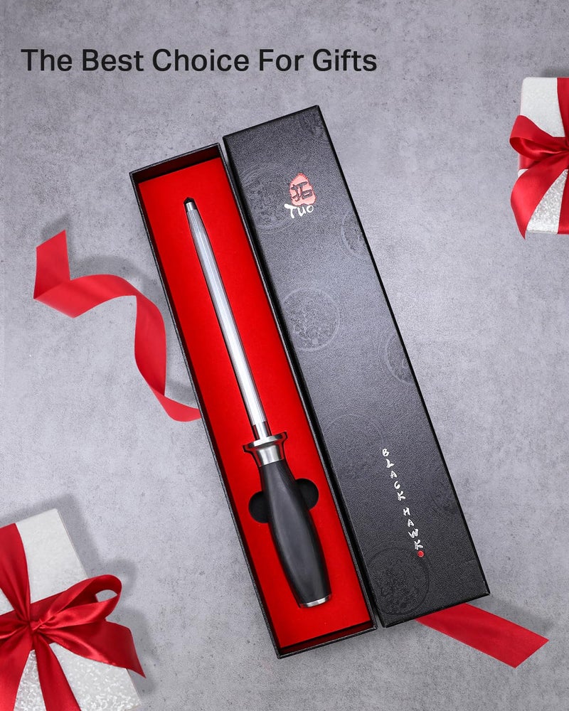 TUO Paring Knife 3.5 inch Fruit Peeling Knife Ultra Sharp Kitchen Chef Knife - German HC Steel Full Tang Pakkawood Handle - BLACK HAWK SERIES with Gift Box - Image 5