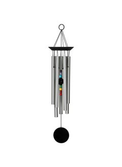 Woodstock Chimes Woodstock Chimes Signature Collection, Woodstock Chakra Chime, Large (24'') Black, Eastern Energies Wind Chimes for Outdoor, Patio, Home or Garden Décor (CC7L)  - Image 1