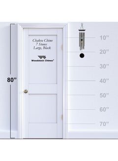 Woodstock Chimes Woodstock Chimes Signature Collection, Woodstock Chakra Chime, Large (24'') Black, Eastern Energies Wind Chimes for Outdoor, Patio, Home or Garden Décor (CC7L)  - Image 3