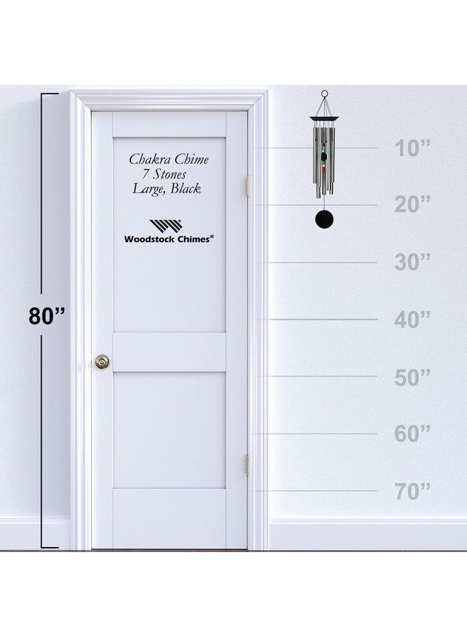 Woodstock Chimes Woodstock Chimes Signature Collection, Woodstock Chakra Chime, Large (24'') Black, Eastern Energies Wind Chimes for Outdoor, Patio, Home or Garden Décor (CC7L)  - Image 3