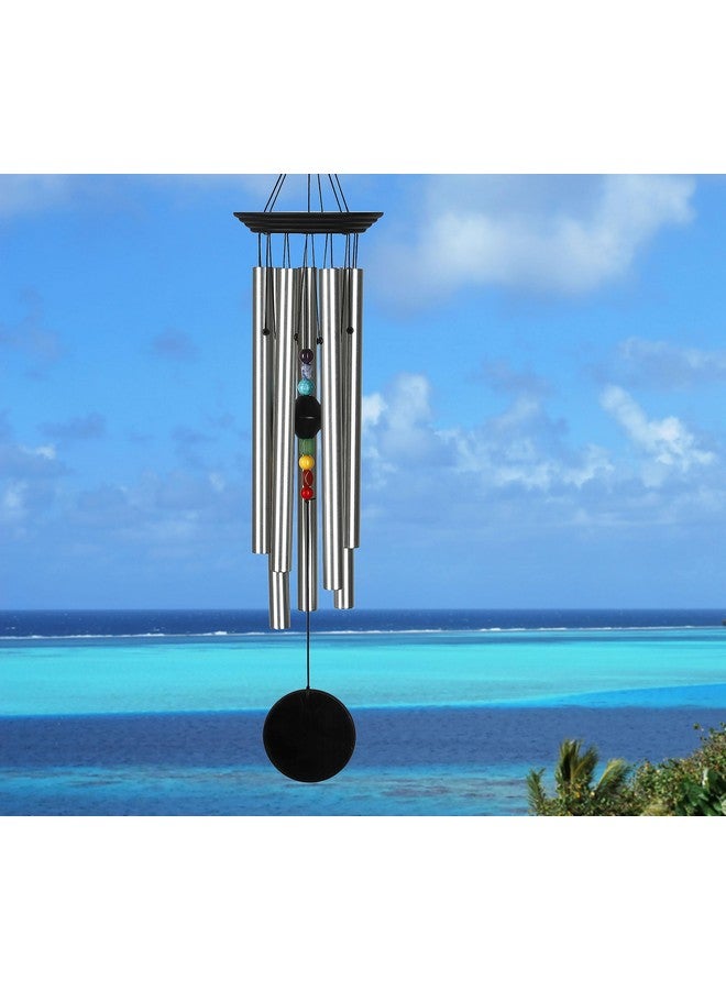 Woodstock Chimes Woodstock Chimes Signature Collection, Woodstock Chakra Chime, Large (24'') Black, Eastern Energies Wind Chimes for Outdoor, Patio, Home or Garden Décor (CC7L)  - Image 2