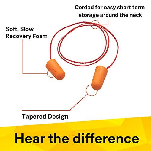 3M 1110 Ear Plugs Corded, Extra Soft, Reusable Earbuds Noise Cancellation, Soundproof Earplug Use For Underwater, Meditation, Study, Flight Travel, Sleeping, Sound Block Up To 29 Decibel (Pack of 60) - Image 3